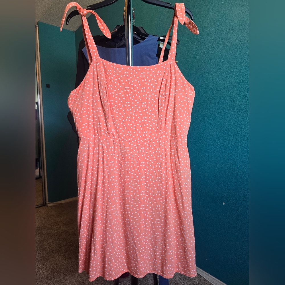 SO Peach Polka Dot Sundress